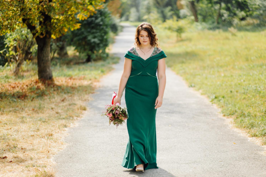 Look Stunning in Chic Green Formal Dresses with Kérastase Luxury Hair Care for Healthy Hair